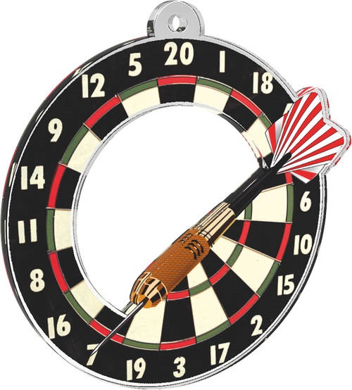 Dart Acryl Medaille MDA 0010-m31  LAATSTE OP=OP!!